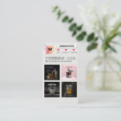 ビジネモダンスカードQRコード写真コラージュ コーリングカード (スタンド正面)