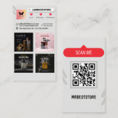 ビジネモダンスカードQRコード写真コラージュ コーリングカード (正面/裏面)