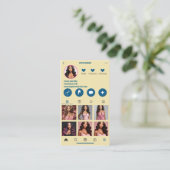 ビジネモダンスカードQRコード写真コラージュ 名刺 (スタンド正面)