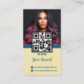 ビジネモダンスカードQRコード写真コラージュ 名刺 (裏面)