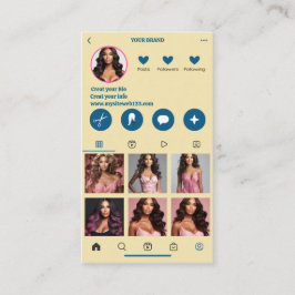 ビジネモダンスカードQRコード写真コラージュ 名刺