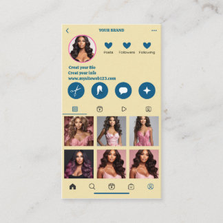 ビジネモダンスカードQRコード写真コラージュ 名刺