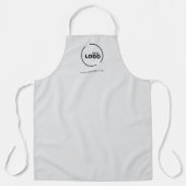 ビジネモダンスロゴ従業員ライトグレー エプロン (正面)