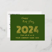 ビジネモダンス同性愛者コード – 緑 箔シーズンポストカード (正面/裏面)