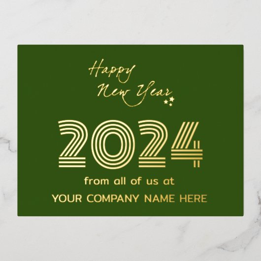 ビジネモダンス同性愛者コード – 緑 箔シーズンポストカード (正面)