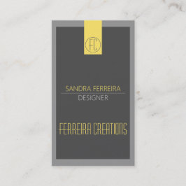 ビジネモダンス・カード黄色とグレー両面 名刺