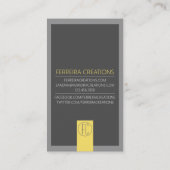 ビジネモダンス・カード黄色とグレー両面 名刺 (裏面)