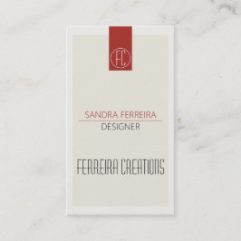 ビジネモダンス・カード・テンプレート赤白（両面） 名刺