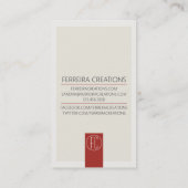 ビジネモダンス・カード・テンプレート赤白（両面） 名刺 (裏面)