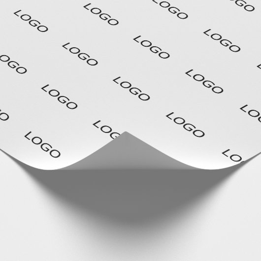 ビジネ企業のスのロゴの切り替えシンプル白 ラッピングペーパー (角)