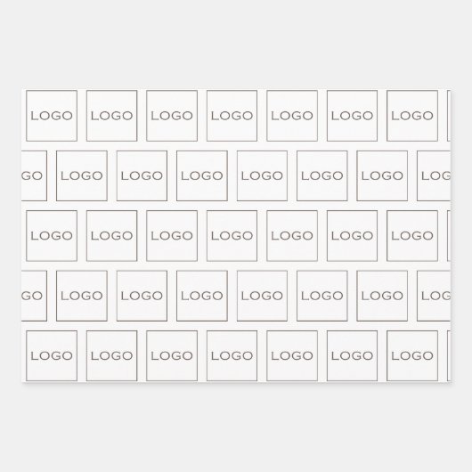 ビジネ企業のス・ブランドのロゴの切り替えエレガント ラッピングペーパーシート (正面)