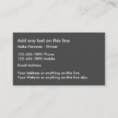 ビジネ車のスモダン・カード 名刺 (裏面)