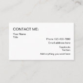 ビジネ連絡スカード コーリングカード (正面)