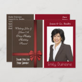 ビジパーソナライズされたネス休暇案内 ポストカード (正面/裏面)