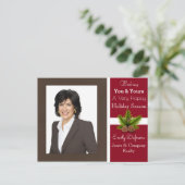 ビジパーソナライズされたネス・ホリデー・グリーッモダング シーズンポストカード (スタンド正面)