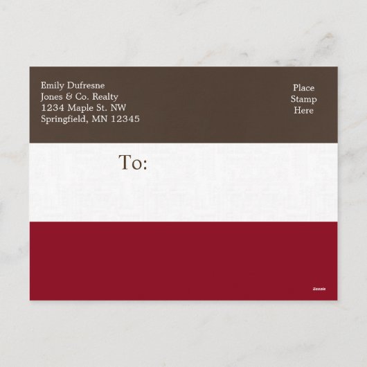 ビジパーソナライズされたネス・ホリデー・グリーッモダング シーズンポストカード (裏面)