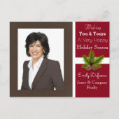 ビジパーソナライズされたネス・ホリデー・グリーッモダング シーズンポストカード (正面)