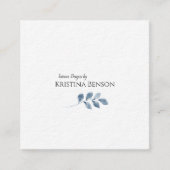 ビジミニマルネスカード – 青 スクエア名刺 (正面)