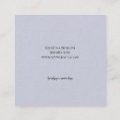 ビジミニマルネスカード – 青 スクエア名刺 (裏面)