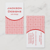 ビジモダンしゃれているネス・カード（赤） 名刺 (正面/裏面)