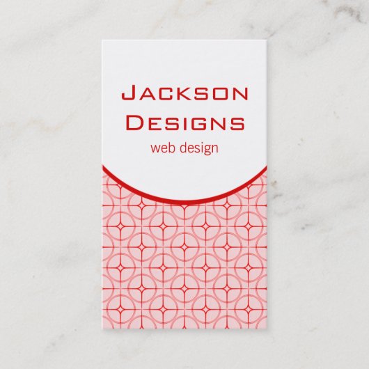ビジモダンしゃれているネス・カード（赤） 名刺 (正面)