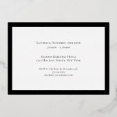 ビジモダンエレガントネスホリデーパーティブラック金ゴールド 箔招待状 (裏面)