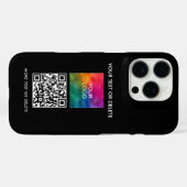 ビジモダンエレガントネスロゴQRコードのアップローシンプルド Case-Mate iPhoneケース (裏面 (横))