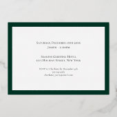 ビジモダンエレガントネス・ホリデー・パーティ赤金ゴールド 箔招待状 (裏面)