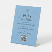 ビジモダンカスタムネスログを使用したWi-Fi QRコードサイン 台座サイン (正面)