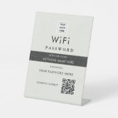ビジモダンカスタムネスログを使用したWi-Fi QRコードサイン 台座サイン (正面)