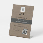 ビジモダンカスタムネスログを使用したWi-Fi QRコードサイン 台座サイン (正面)