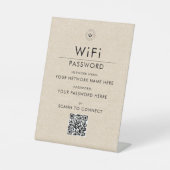 ビジモダンカスタムネスログを使用したWi-Fi QRコードサイン 台座サイン (正面)