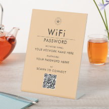 ビジモダンカスタムネスログを使用したWi-Fi QRコードサイン