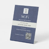 ビジモダンカスタムネスログを使用したWi-Fi QRコードサイン 台座サイン (正面)