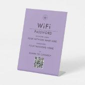 ビジモダンカスタムネスログを使用したWi-Fi QRコードサイン 台座サイン (正面)