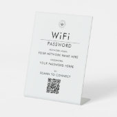 ビジモダンカスタムネスログを使用したWi-Fi QRコードサイン 台座サイン (正面)