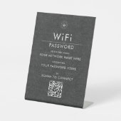 ビジモダンカスタムネスログを使用したWi-Fi QRコードサイン 台座サイン (正面)