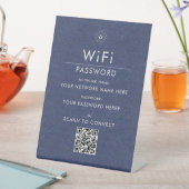 ビジモダンカスタムネスログを使用したWi-Fi QRコードサイン 台座サイン (インサイチュ)