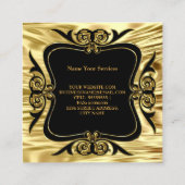 ビジモダンスタイリッシュネスDeco金ゴールドブラックSQ スクエア名刺 (裏面)