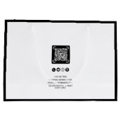 ビジモダンネスカスタムロゴ | QRコードのミニマル ラージペーパーバッグ (裏面)