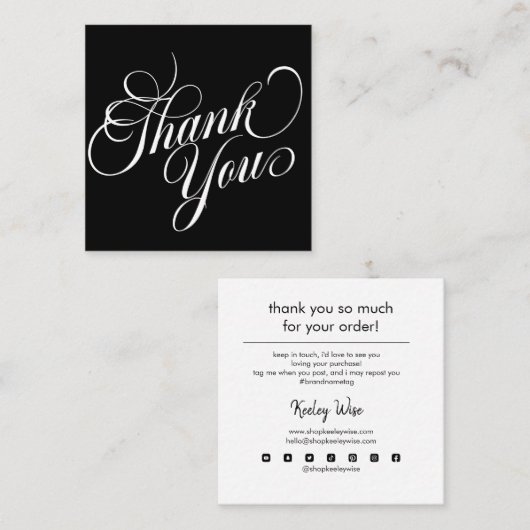 ビジモダンネスプロモーションをありがとうございます   スクエア名刺 (正面/裏面)