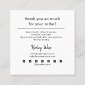 ビジモダンネスプロモーションをありがとうございます   スクエア名刺 (裏面)