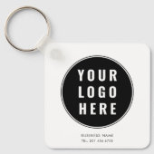 ビジモダンネスロゴ白黒カスタム景品 キーホルダー (正面)