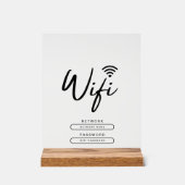 ビジモダンネスロゴ白黒Wifi詳細 アクリルサイン (正面)