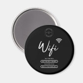 ビジモダンネスロゴ白黒Wifi詳細 マグネット (正面/裏面)