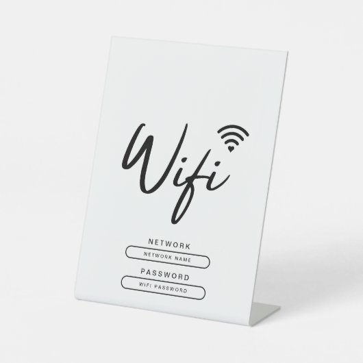 ビジモダンネスロゴ白黒Wifi詳細 台座サイン (正面)