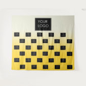 ビジモダンネスロゴ黄グラデーション色背景 タペストリー (正面(横))