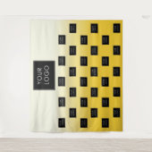 ビジモダンネスロゴ黄グラデーション色背景 タペストリー (正面)