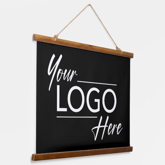 ビジモダンネスロゴ黒 吊り下げ型タペストリー (傾斜あり)