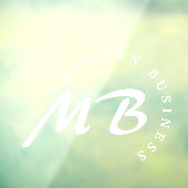 ビジモダンネス会社モノグラム曲線タイポグラフィ ウィンドウサイン (シート3)